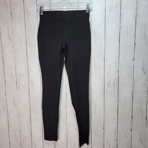 HUE Women's Ponte Knit Mid Rise Leggings Black Size XS Full Length.